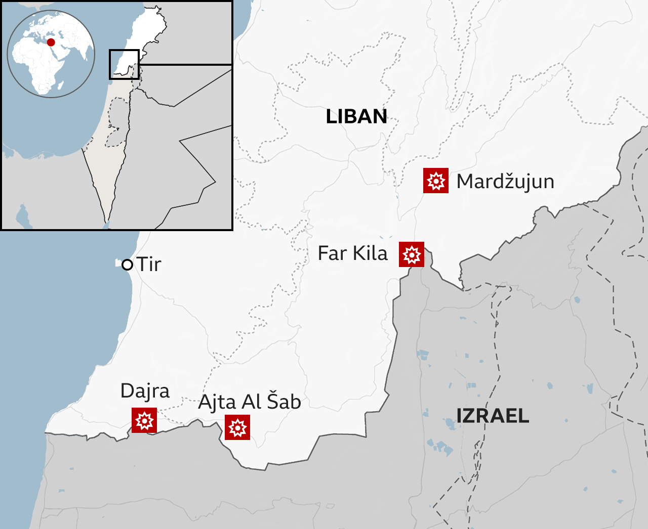mapa Libana