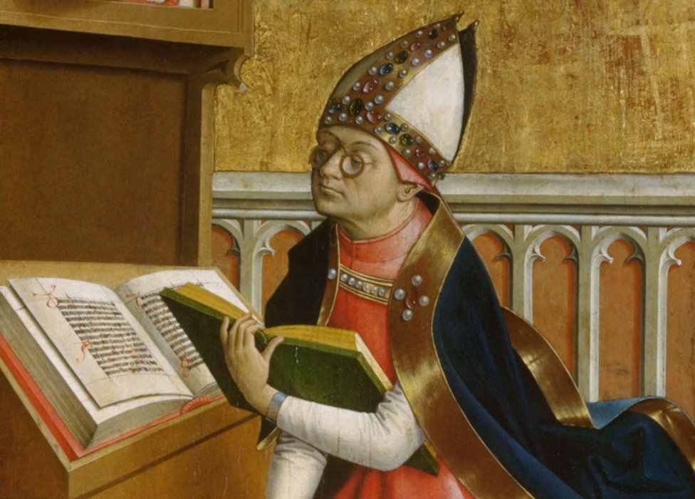 San Agustín es retratado con gafas en esta pintura de 1498 del pintor austríaco conocido como el Maestro de Grossgmain