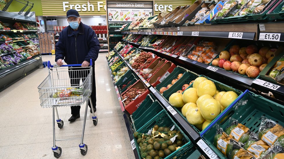 Shopper in Tesco