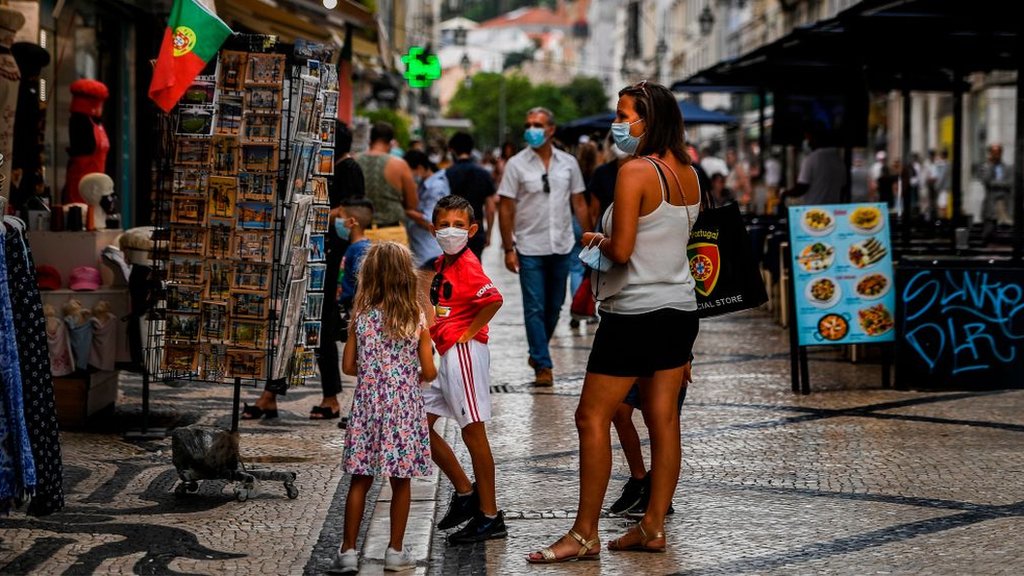 Tourists in Lisbon
