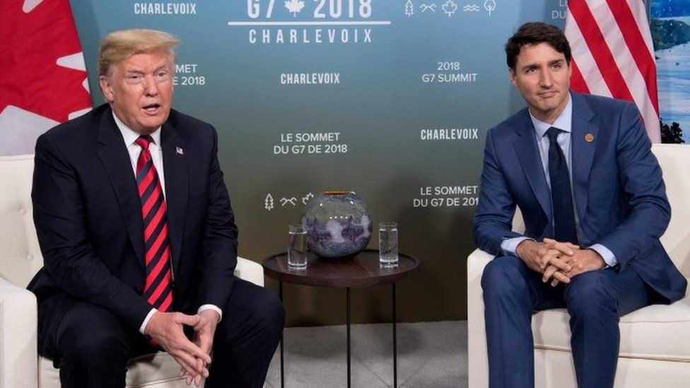 Donald Trump y Justin Trudeau.