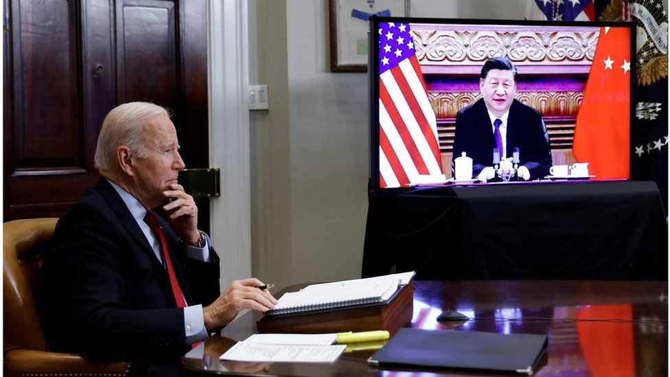 美國總統拜登與中國國家主席習近平於北京時間星期二（11月16日）8點45分開始視頻會晤。