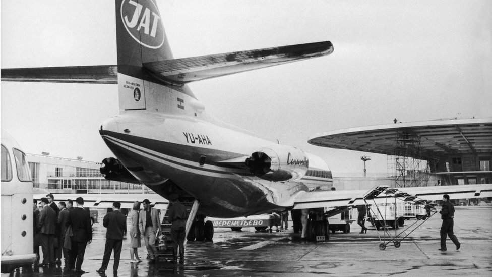 JAT-ov avion u Moskvi - avgust 1965.