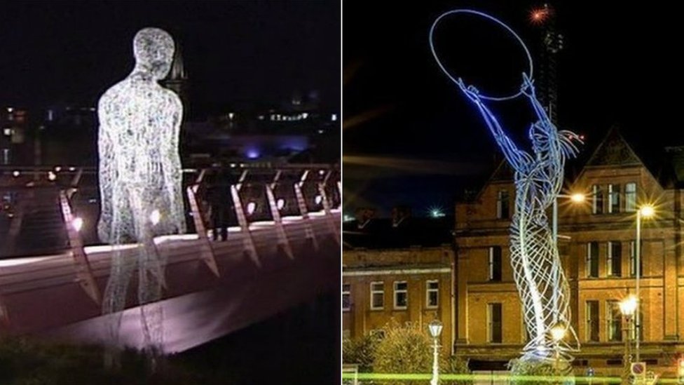 Фестиваль Derry's Lumiere в 2013 году и скульптура «Маяк надежды» в Белфасте