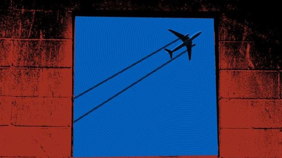 Ilustración Aimee Browes de un avión.