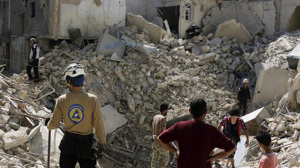Территория Алеппо превратилась в руины в результате бомбардировки
