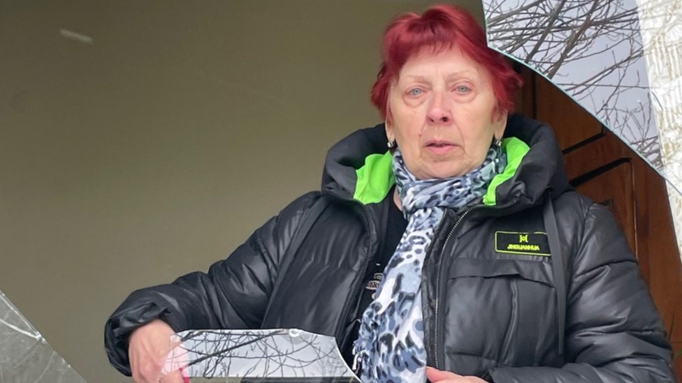 Valya, a 70-year-old woman who witnessed an attack on Lviv