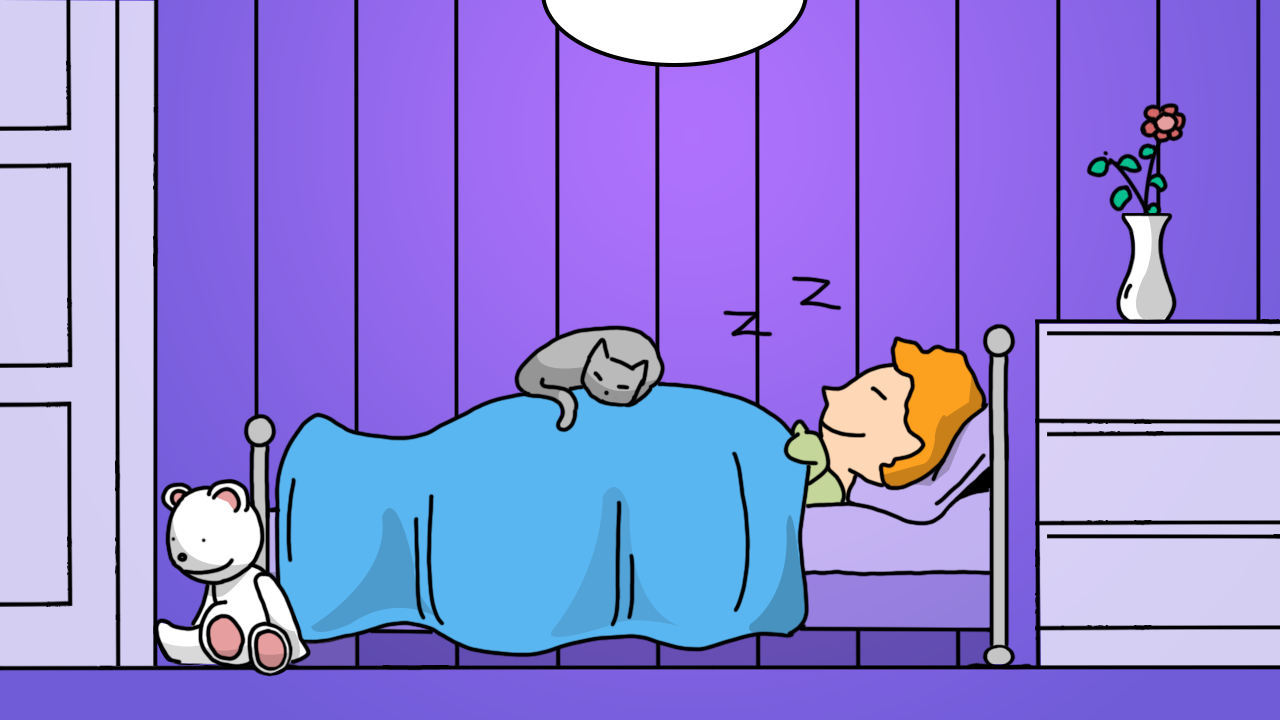 Ilustração de uma pessoa dormindo