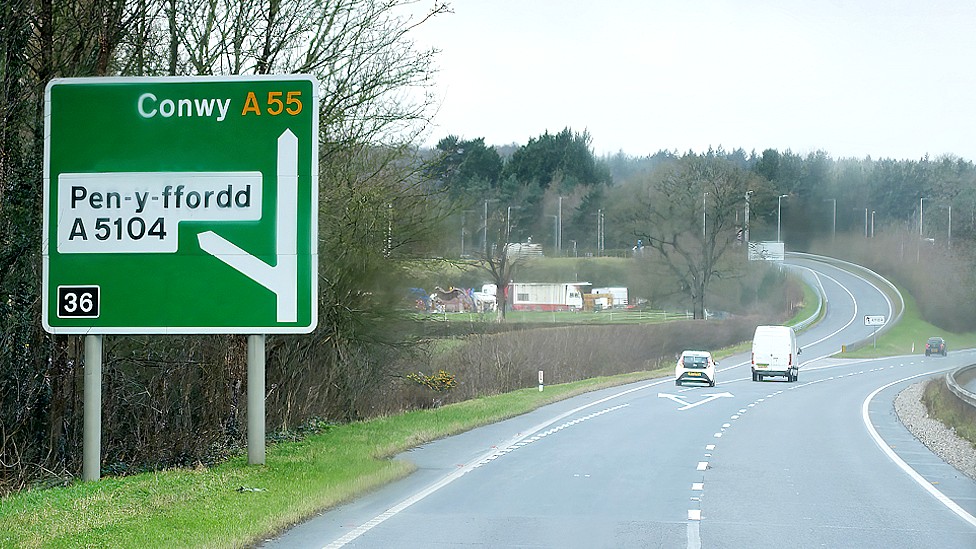 A55 Two weeks of roadworks begin on westbound section BBC News