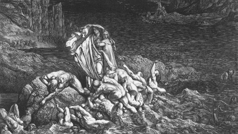 Ilustración para el Infierno de la Divina Comedia de Dante por Gustave Doré