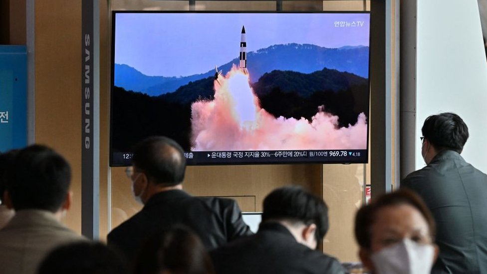 Foto de archivo de una prueba de misiles de Corea del Norte.