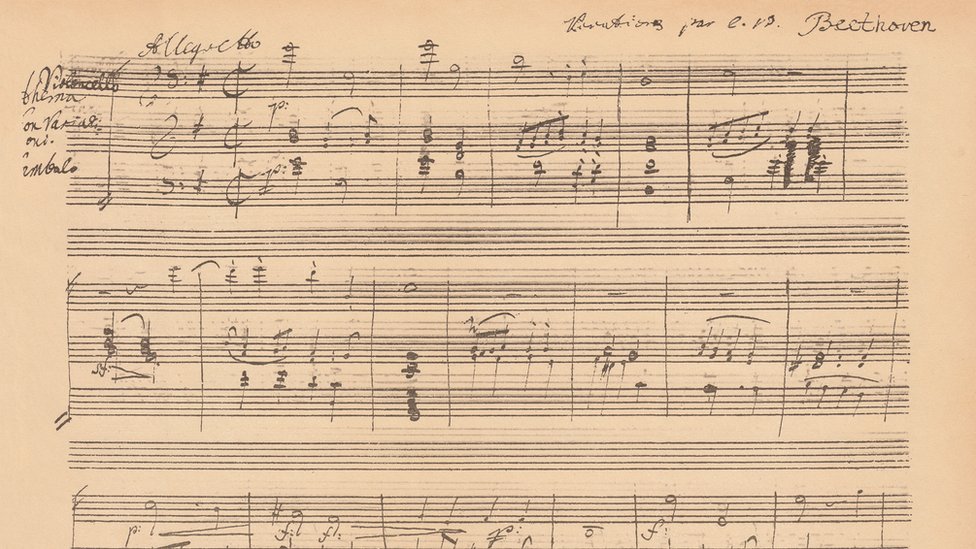 Partitura de Beethoven