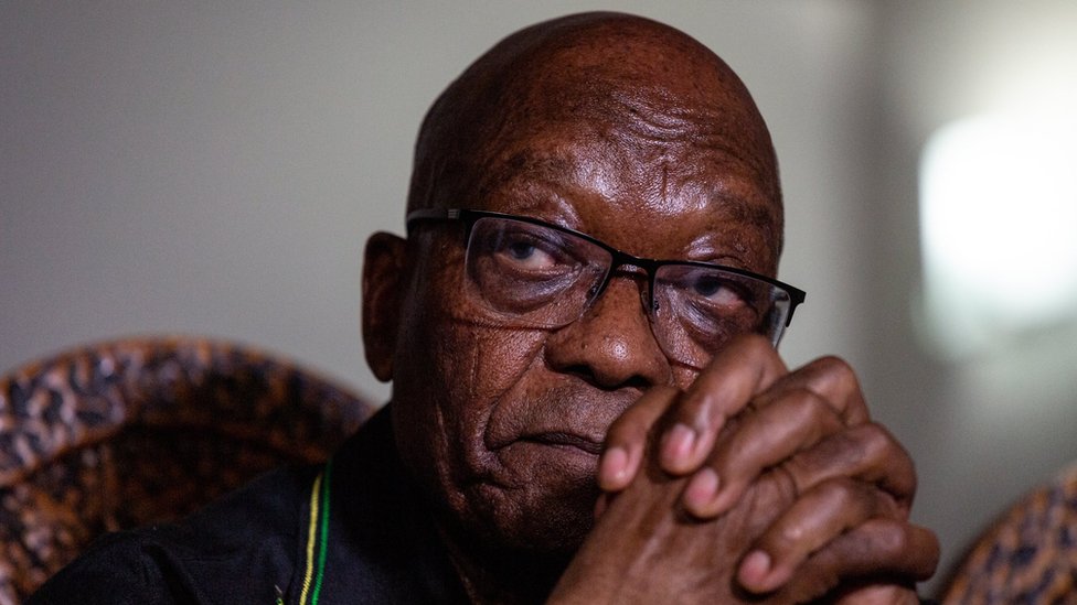 Jacob Zuma: South Africa's former president hands himself over to police