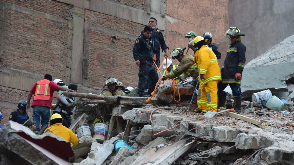 El sismo se produjo el día del aniversario del gran sismo de 1985. Terremoto en México
