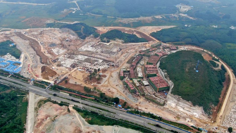 Huawei'nin Guizhou'da inşası devam eden veri depolama merkezi