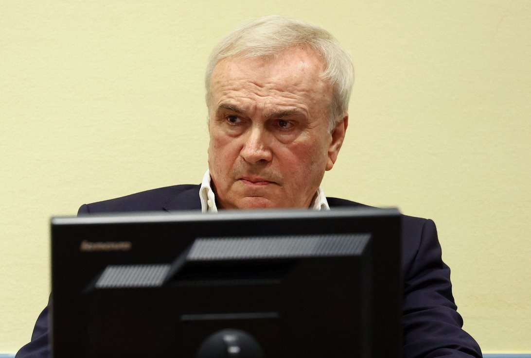Former head of Serbia's state security service Jovica Stanisic appears in court at the UN International Residual Mechanism for Criminal Tribunals (IRMCT) in The Hague, Netherlands May 31, 2023. REUTERS/Piroschka van de Wouw/Pool