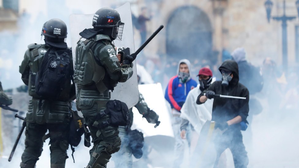Disturbios en Colombia. Disturbios en Colombia.