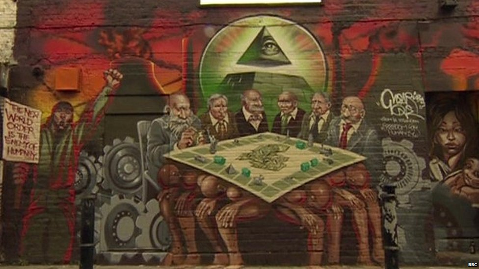 The Freedom for Humanity mural in east London, known as Mear One