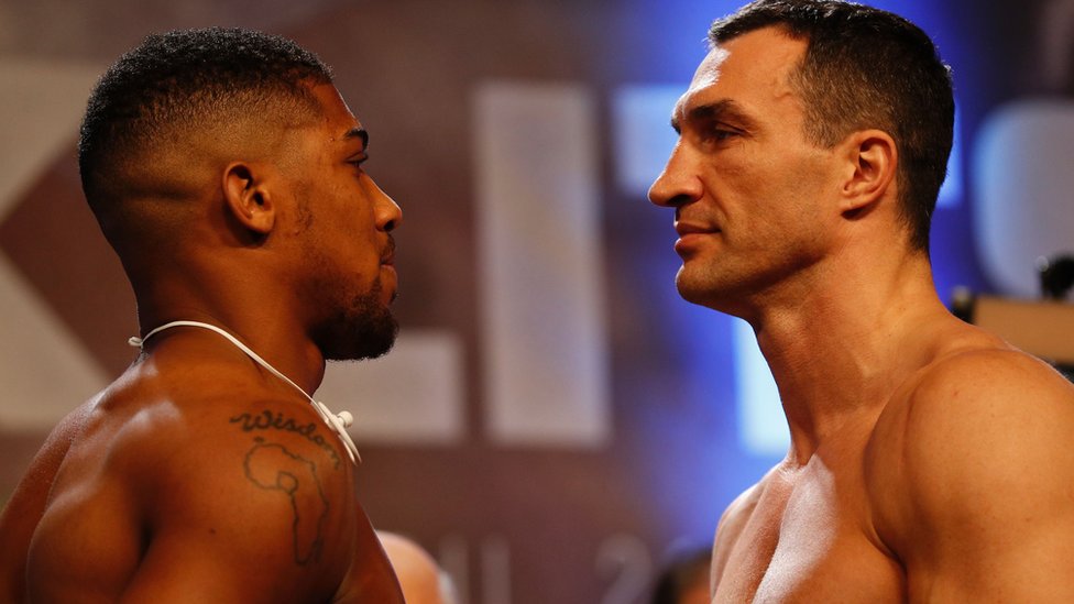 El británico tiene 27 años de edad y el ucraniano 41. Joshua y Klitshko