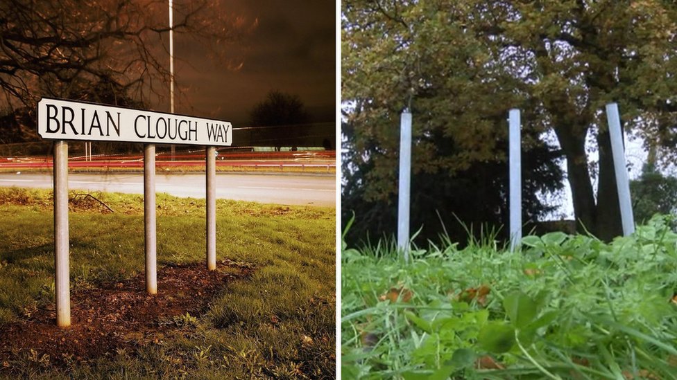 Вывески и стойки Brian Clough Way