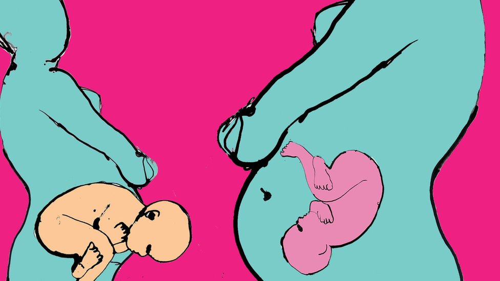 Ilustração de mulheres grávidas