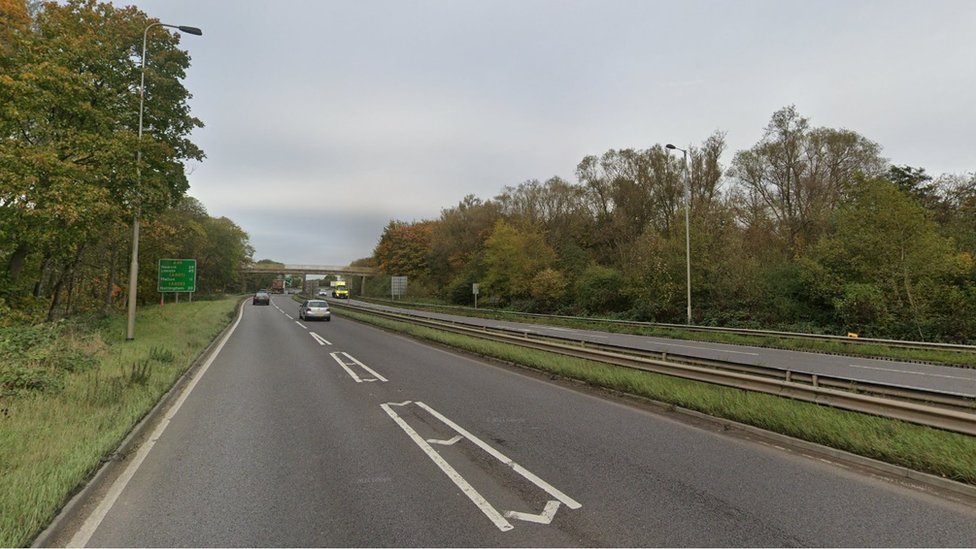 A46 Leicester Crash and vehicle fire close major route