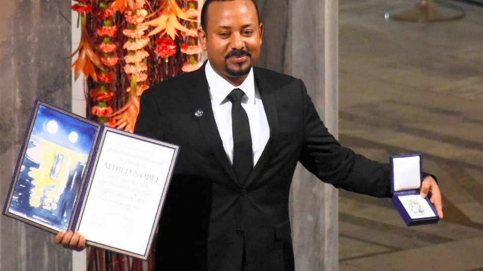 Абий Ахмед получает Нобелевскую премию мира