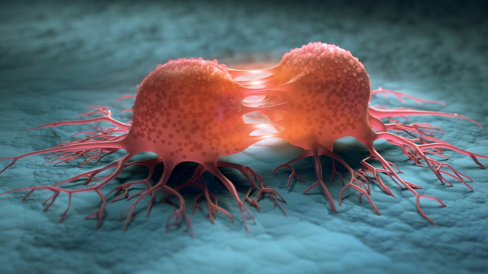Ilustración células cancerígenas.