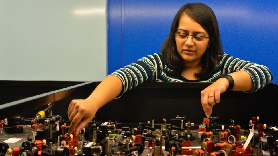 Dr Amruta Gadge with some of the kit she was able to control from home