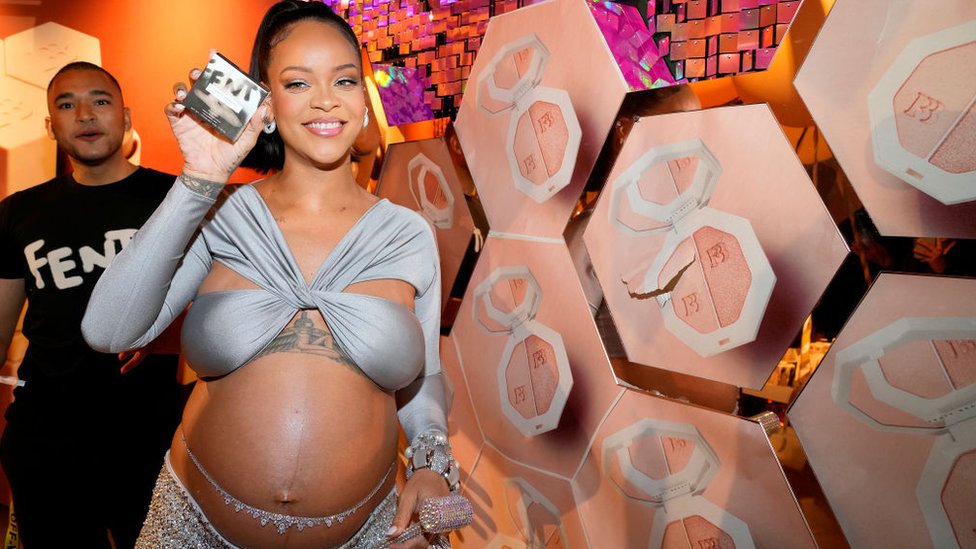 Rihanna at a Fenty Beauty launch in 2022