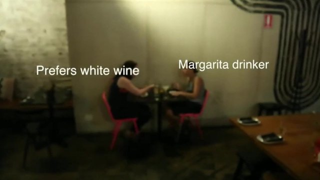 two people at a restaurant