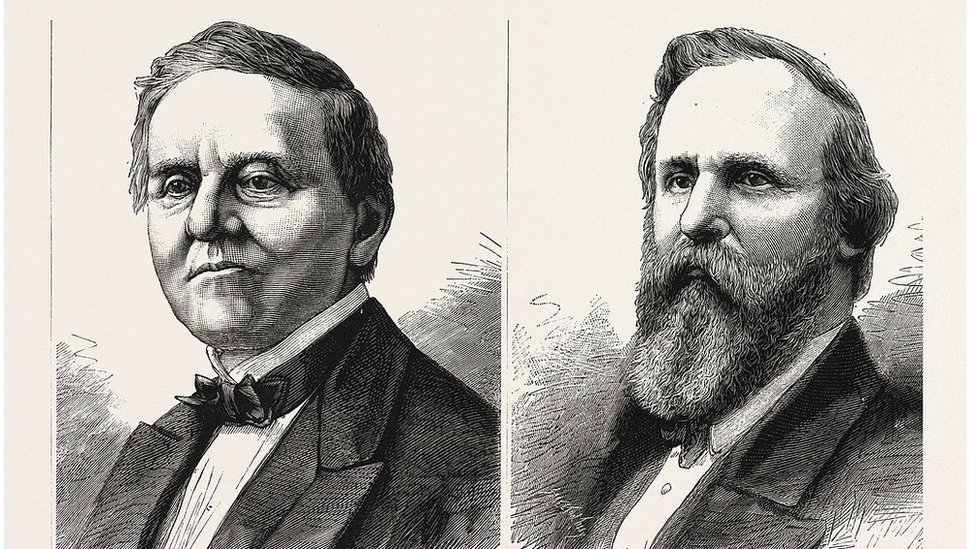 Samuel Tilden y Rutherford Hayes