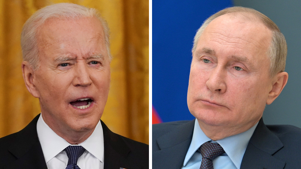 Joe Biden (izquierda) y Vladimir Putin