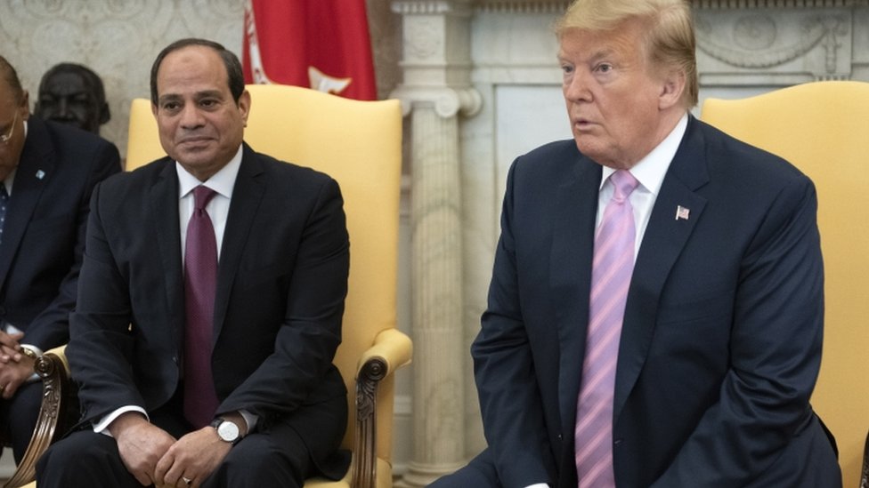 الرئيس الأمريكي ونظيره المصري في البيت الأبيض