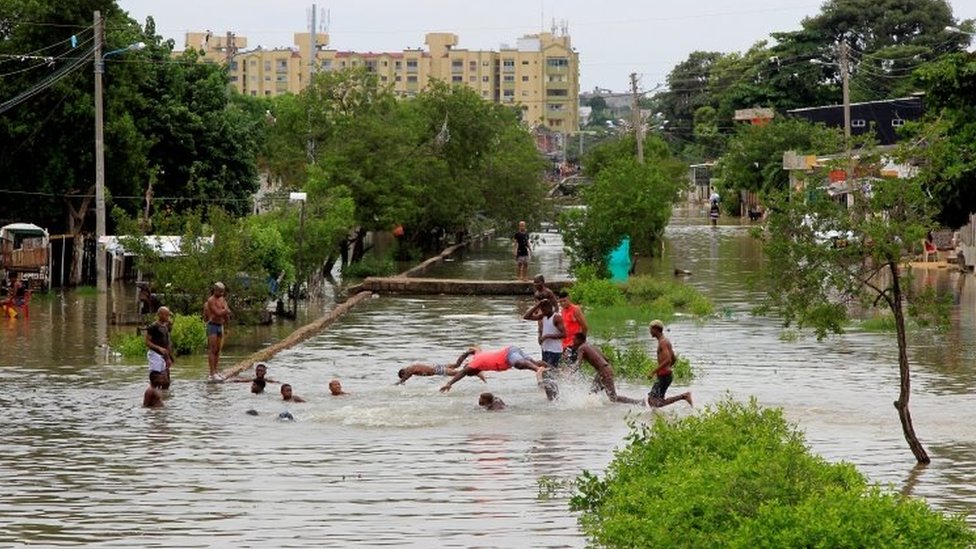 Inundaciones causadas por el huracán Iota, en Cartagena, Colombia, el 15 de noviembre de 2020.