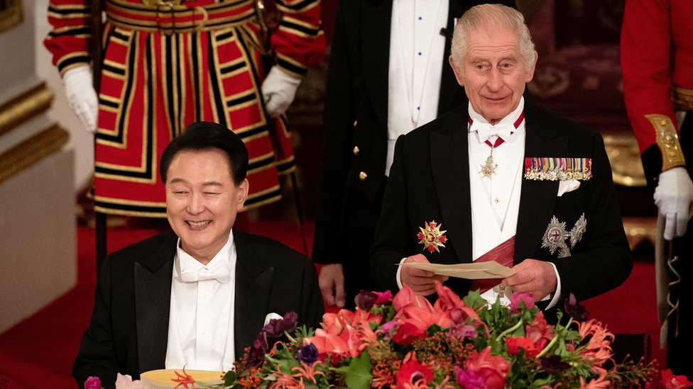 英國查爾斯國王在國宴上說了幾句韓語。