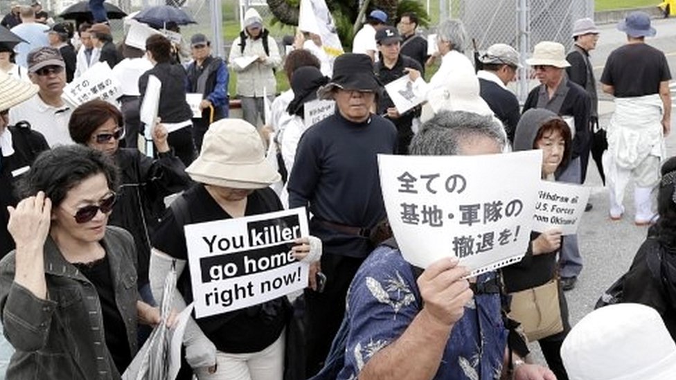 Okinawa Base Imposes Curfew On Us Troops After Woman S Death Bbc News