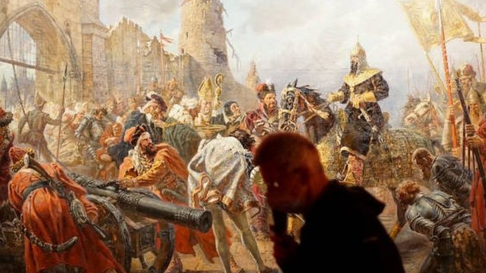 رسم لإيفان الرهيب في ليفونيا خلال الحرب الليفونية