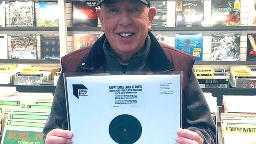 Christmas gift of rare John Lennon record for three Welsh shops