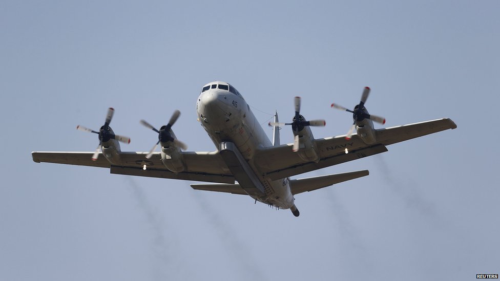 Морской патрульный самолет P-3 Orion ВМС США взлетает с авиабазы ??Инджирлик в южном городе Адана, Турция, 3 августа 2015 г.