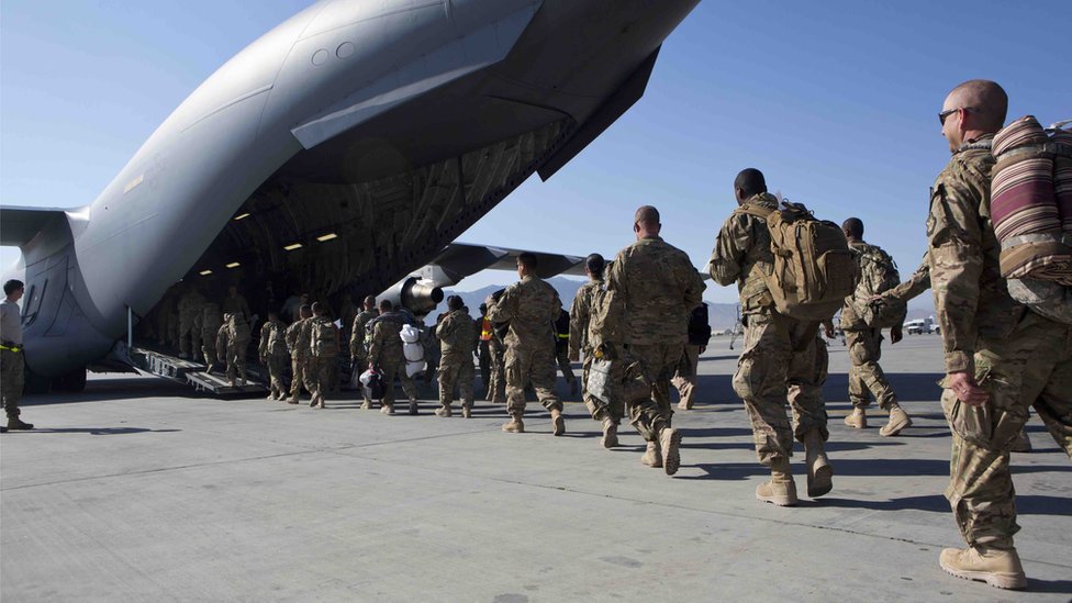 Tentara AS meninggalkan Afghanistan