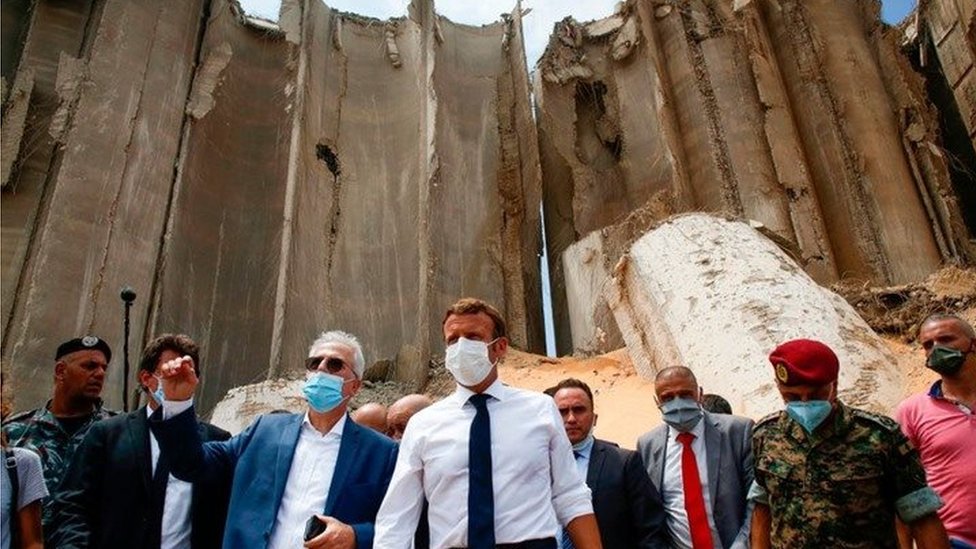 ماكرون في لبنان بعد انفجار مرفأ بيروت