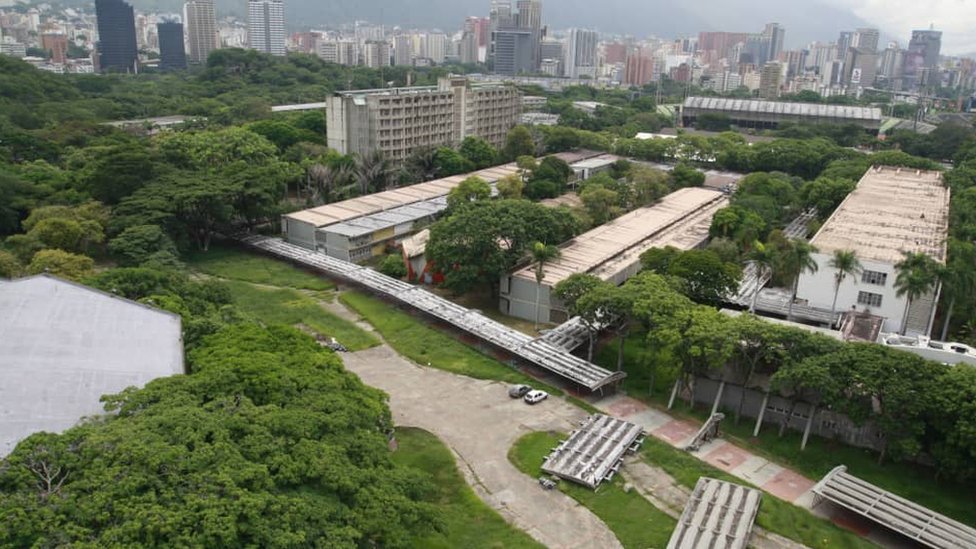 Vista aérea de la Ciudad Universitaria de Caracas.