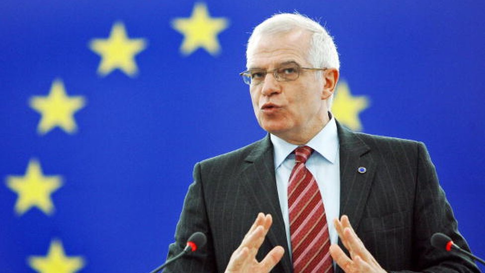 Borrell es una de as voces que ha advertido de que la independencia de España supondría para Cataluña dejar la UE. Josep Borrell, cuando presidía el Parlamento Europeo.