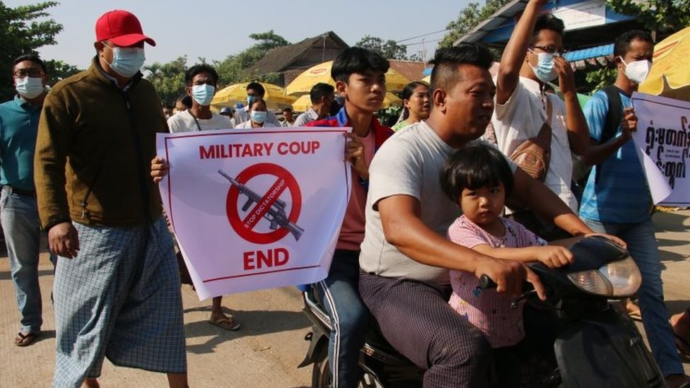 protes di Myanmar.