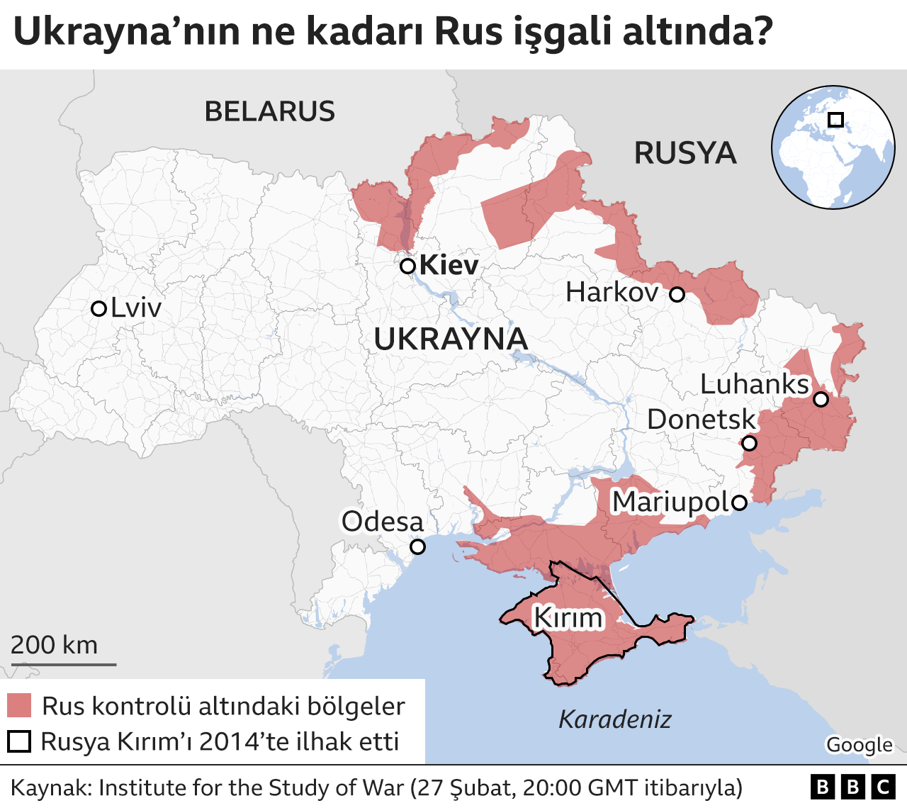 Ukrayna kontrol haritası