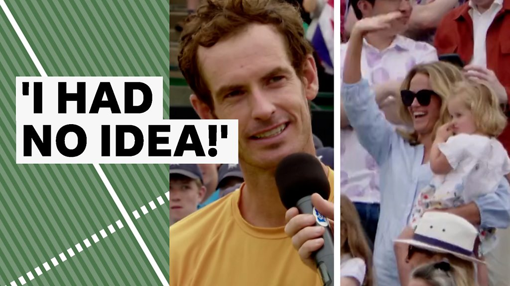 Nottingham Open final: Andy Murray's children give him surprise Father's Day support