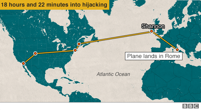 Самолет приземлился в Риме - угон был 18 часов 22 минуты