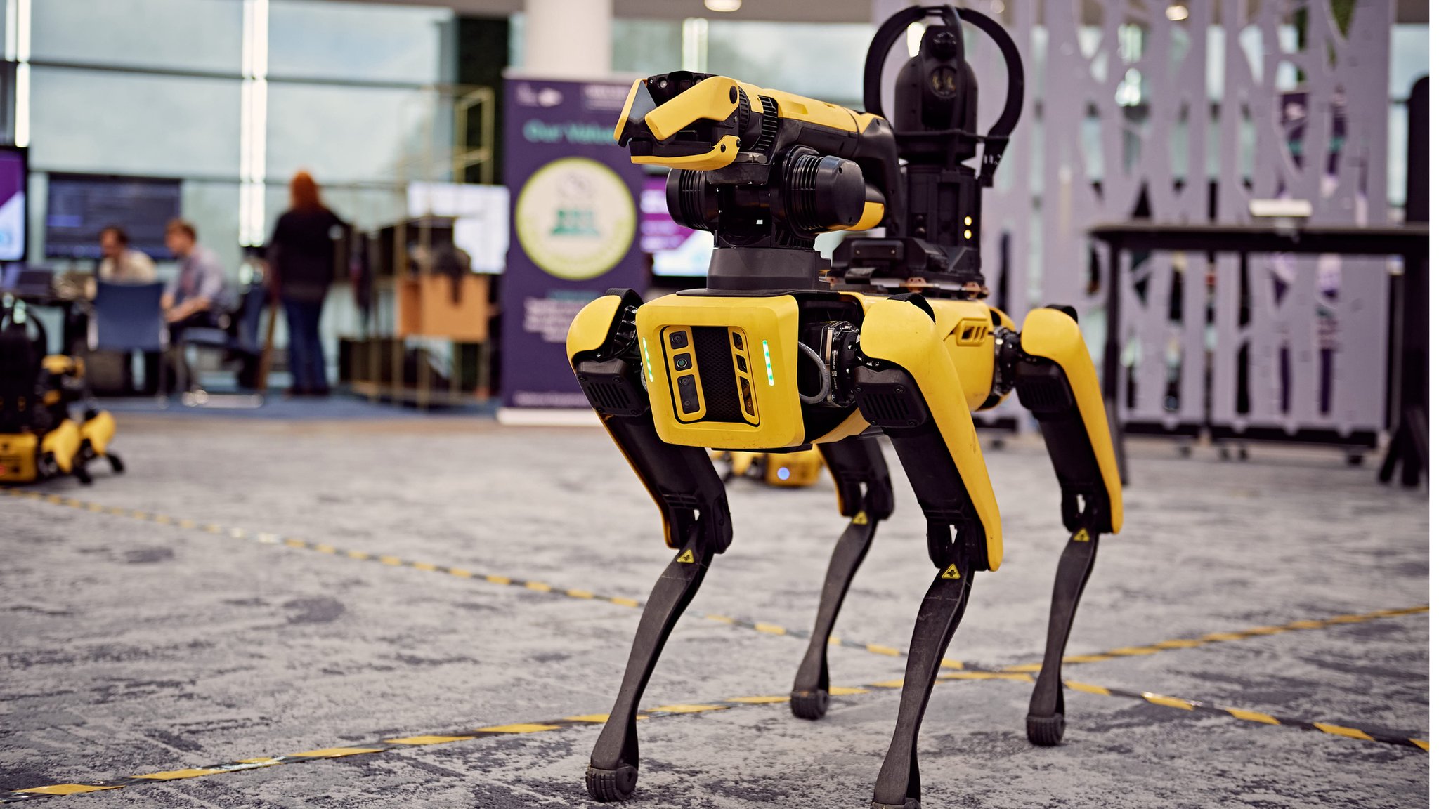 Robot Dog Olympics takes place at MoD Bristol - BBC News