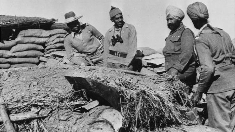 1962年11月，一場短暫的戰事中，印度傷亡慘重（圖為中印邊界衝突期間，印軍在印度北部拉達克地區的一座工事）。